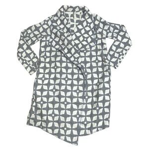 Mono B drape front mid length lightweight linen like jacket size medium EUC